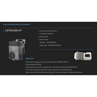 Large 3D Printer Flashforge Creator 4 IDEX High Temperature Enclosure - Extruder HS